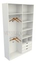 Ver imagem 1 de Armário Colmeia Cabideiro Duplo M8 100% Mdf Roupeiro Closet - Branco