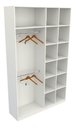 Ver imagem 2 de Armário Colmeia Cabideiro Duplo M9 100% Mdf Loja Closet - Branco