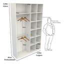Ver imagem 1 de Armário Colmeia Cabideiro Duplo M9 100% Mdf Loja Closet - Branco