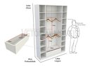 Ver imagem 2 de Armário Colmeia Cabideiro Gaveta M10 100% Mdf (closet Lojas) - Branco