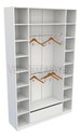 Ver imagem 1 de Armário Colmeia Cabideiro Gaveta M10 100% Mdf (closet Lojas) - Branco