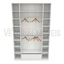 Ver imagem 3 de Armário Colmeia Cabideiro Gaveta M10 100% Mdf (closet Lojas) - Branco