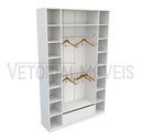 Ver imagem 5 de Armário Colmeia Cabideiro Gaveta M10 100% Mdf (closet Lojas) - Branco