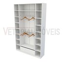 Ver imagem 4 de Armário Colmeia Cabideiro Gaveta M10 100% Mdf (closet Lojas) - Branco