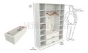Ver imagem 2 de Armário Colmeia Cabideiro Gaveta M11 100% Mdf (closet Loja) - Branco