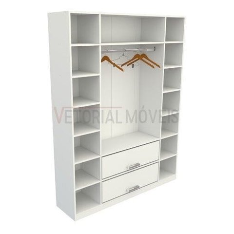 Armário Colmeia Cabideiro Gaveta M11 100% Mdf (closet Loja) - Branco
