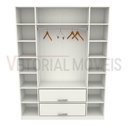 Ver imagem 4 de Armário Colmeia Cabideiro Gaveta M11 100% Mdf (closet Loja) - Branco