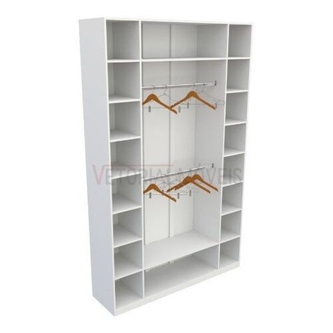 Armário Colmeia Cabideiro M10 100%mdf (closet / Expositor) - Branco