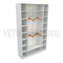 Ver imagem 3 de Armário Colmeia Cabideiro M10 100%mdf (closet / Expositor) - Branco