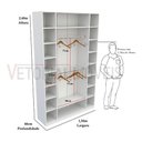 Ver imagem 2 de Armário Colmeia Cabideiro M10 100%mdf (closet / Expositor) - Branco
