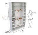 Ver imagem 2 de Armário Colmeia Cabideiro M10 100%mdf (closet / Expositor) - Branco