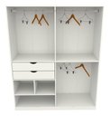 Ver imagem 2 de Armário Arara Gaveta Amanda M2 100% Mdf (closet / Gaveta) - Branco