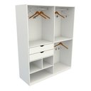 Ver imagem 4 de Armário Arara Gaveta Amanda M2 100% Mdf (closet / Gaveta) - Branco