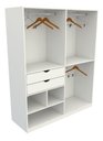 Ver imagem 4 de Armário Arara Gaveta Amanda M2 100% Mdf (closet / Gaveta) - Branco