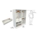 Ver imagem 1 de Armário Arara Gaveta Amanda M2 100% Mdf (closet / Gaveta) - Branco