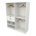 Ver imagem 3 de Armário Arara Gaveta Amanda M2 100% Mdf (closet / Gaveta) - Branco