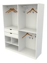 Ver imagem 3 de Armário Arara Gaveta Amanda M2 100% Mdf (closet / Gaveta) - Branco