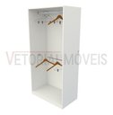 Ver imagem 3 de Armário Arara Dupla M5 100% Mdf (closet Lojas Organizador) - Branco