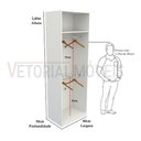 Ver imagem 3 de Armário Arara Dupla M6 100% Mdf (closet Lojas Organizador) - Branco