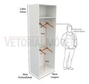 Ver imagem 3 de Armário Arara Dupla M6 100% Mdf (closet Lojas Organizador) - Branco