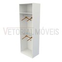 Ver imagem 2 de Armário Arara Dupla M6 100% Mdf (closet Lojas Organizador) - Branco