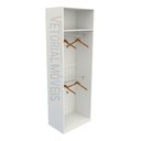 Ver imagem 1 de Armário Arara Dupla M6 100% Mdf (closet Lojas Organizador) - Branco