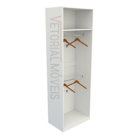 Armário Arara Dupla M6 100% Mdf (closet Lojas Organizador) - Branco