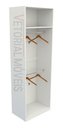 Ver imagem 1 de Armário Arara Dupla M6 100% Mdf (closet Lojas Organizador) - Branco