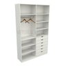 Armário Arara Gaveta Verônica M7 100% Mdf Closet Roupeiro - Branco - 1