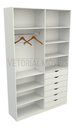 Ver imagem 1 de Armário Arara Gaveta Verônica M7 100% Mdf Closet Roupeiro - Branco