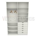 Ver imagem 5 de Armário Arara Gaveta Verônica M7 100% Mdf Closet Roupeiro - Branco