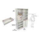 Ver imagem 2 de Armário Arara Gaveta Verônica M7 100% Mdf Closet Roupeiro - Branco