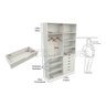 Armário Arara Gaveta Verônica M7 100% Mdf Closet Roupeiro - Branco - 2