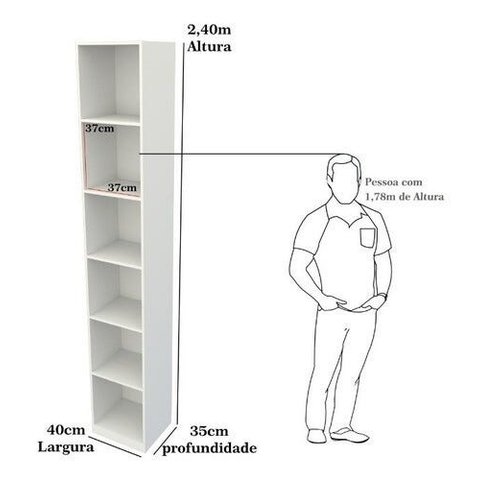 Armário Colmeia Eloisa M9 100% Mdf Closet Lojas Expositor - Branco