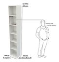 Ver imagem 1 de Armário Colmeia Eloisa M9 100% Mdf Closet Lojas Expositor - Branco
