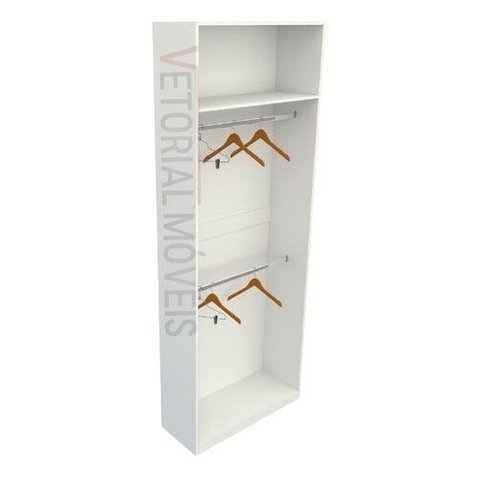 Armário Arara Dupla M8 100% Mdf (closet Lojas Organizador) - Branco