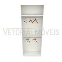 Ver imagem 4 de Armário Arara Dupla M8 100% Mdf (closet Lojas Organizador) - Branco