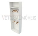 Ver imagem 3 de Armário Arara Dupla M8 100% Mdf (closet Lojas Organizador) - Branco