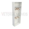 Armário Arara Dupla M8 100% Mdf (closet Lojas Organizador) - Branco - 5