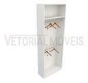Ver imagem 5 de Armário Arara Dupla M8 100% Mdf (closet Lojas Organizador) - Branco