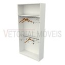 Ver imagem 4 de Armário Arara Dupla M10 100% Mdf (closet Lojas Organizador) - Branco