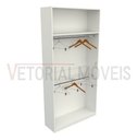 Ver imagem 3 de Armário Arara Dupla M10 100% Mdf (closet Lojas Organizador) - Branco