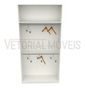 Ver imagem 5 de Armário Arara Dupla M10 100% Mdf (closet Lojas Organizador) - Branco