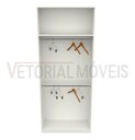 Ver imagem 5 de Armário Arara Dupla M12 100% Mdf (closet Lojas Organizador) - Branco