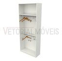 Ver imagem 3 de Armário Arara Dupla M12 100% Mdf (closet Lojas Organizador) - Branco