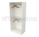 Ver imagem 4 de Armário Arara Dupla M14 100% Mdf (closet Lojas Organizador) Anúncio com variação - Branco