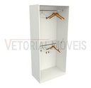 Ver imagem 5 de Armário Arara Dupla M14 100% Mdf (closet Lojas Organizador) Anúncio com variação - Branco