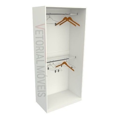 Armário Arara Dupla M14 100% Mdf (closet Lojas Organizador) Anúncio com variação - Branco