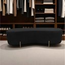 Ver imagem 7 de Puff Decorativo Alana Couro Preto
