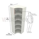 Ver imagem 2 de Armário Prateleira De Canto M3 100% Mdf (closet / Expositor) - Branco